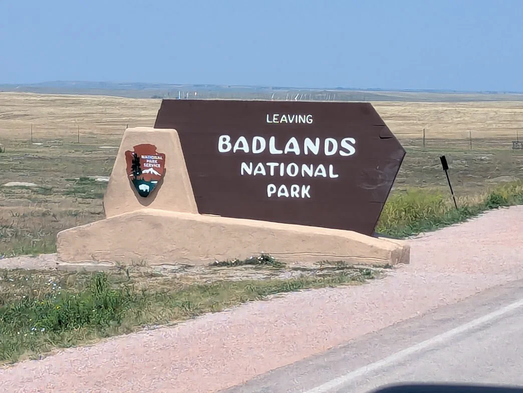 Leaving Badlands National Park - South Dakota